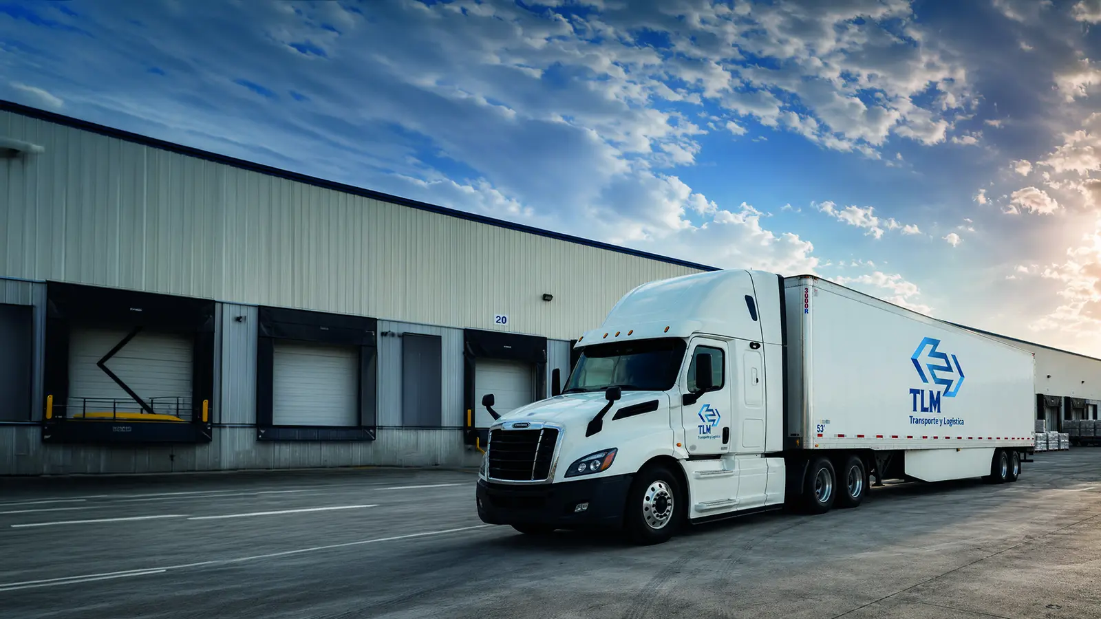 Unidad de TLM Transporte y Logística en centro de distribución