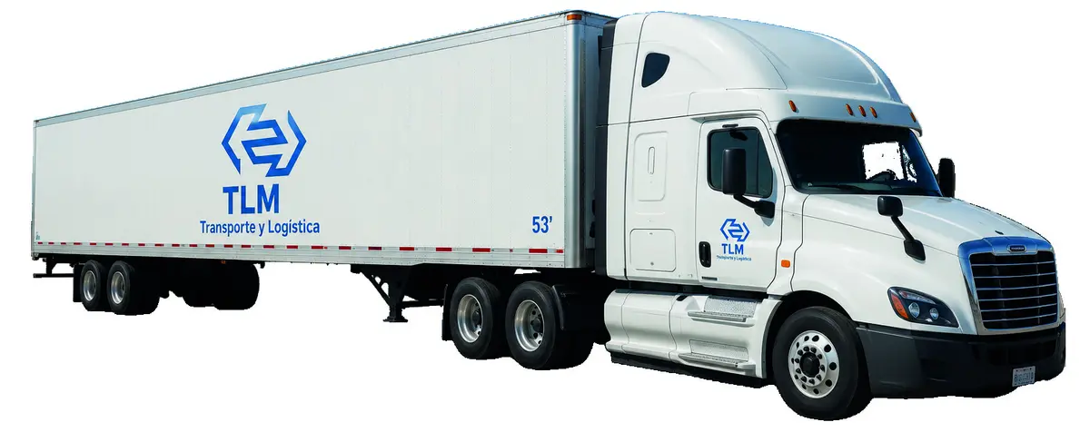 Tractocamión con caja seca de 53 pies